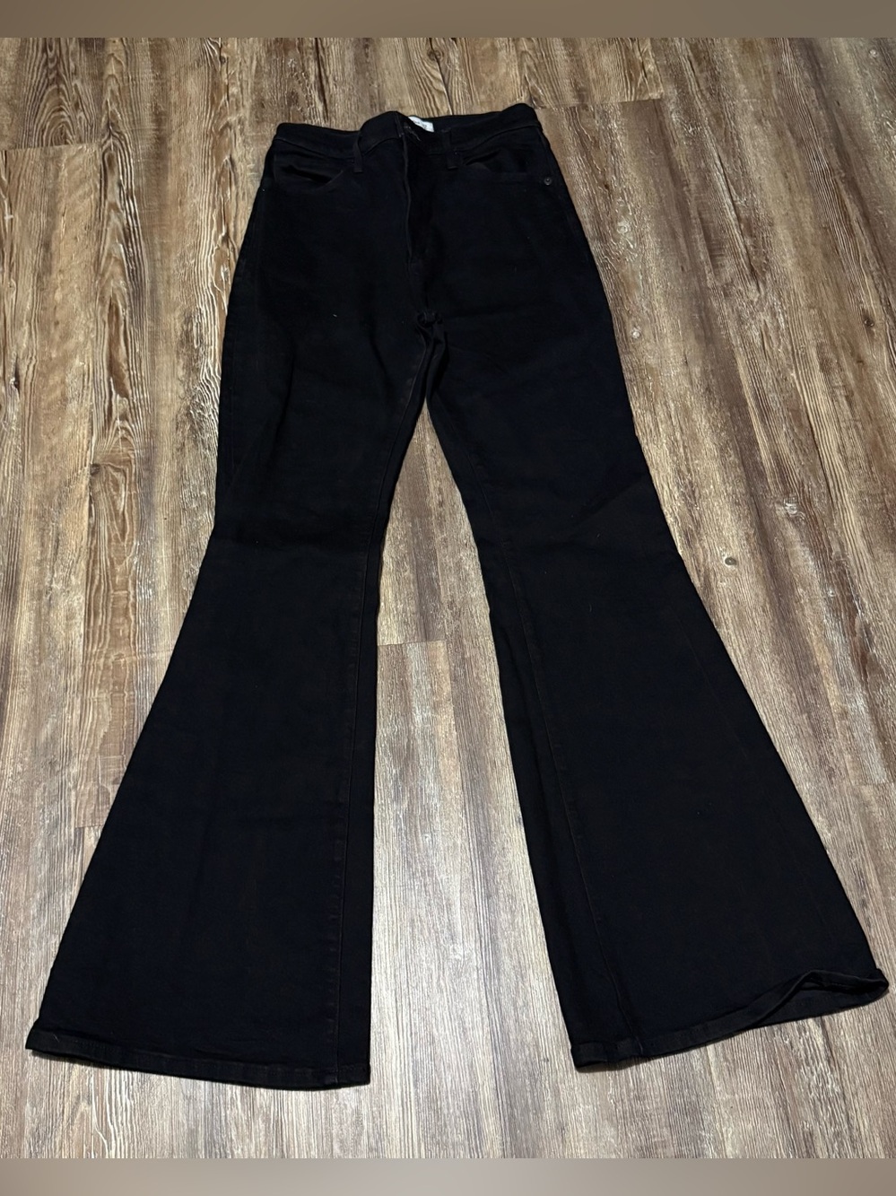 Abercrombie & Fitch The Flare Jeans Women's 8/29 Ultra High Rise Black Denim